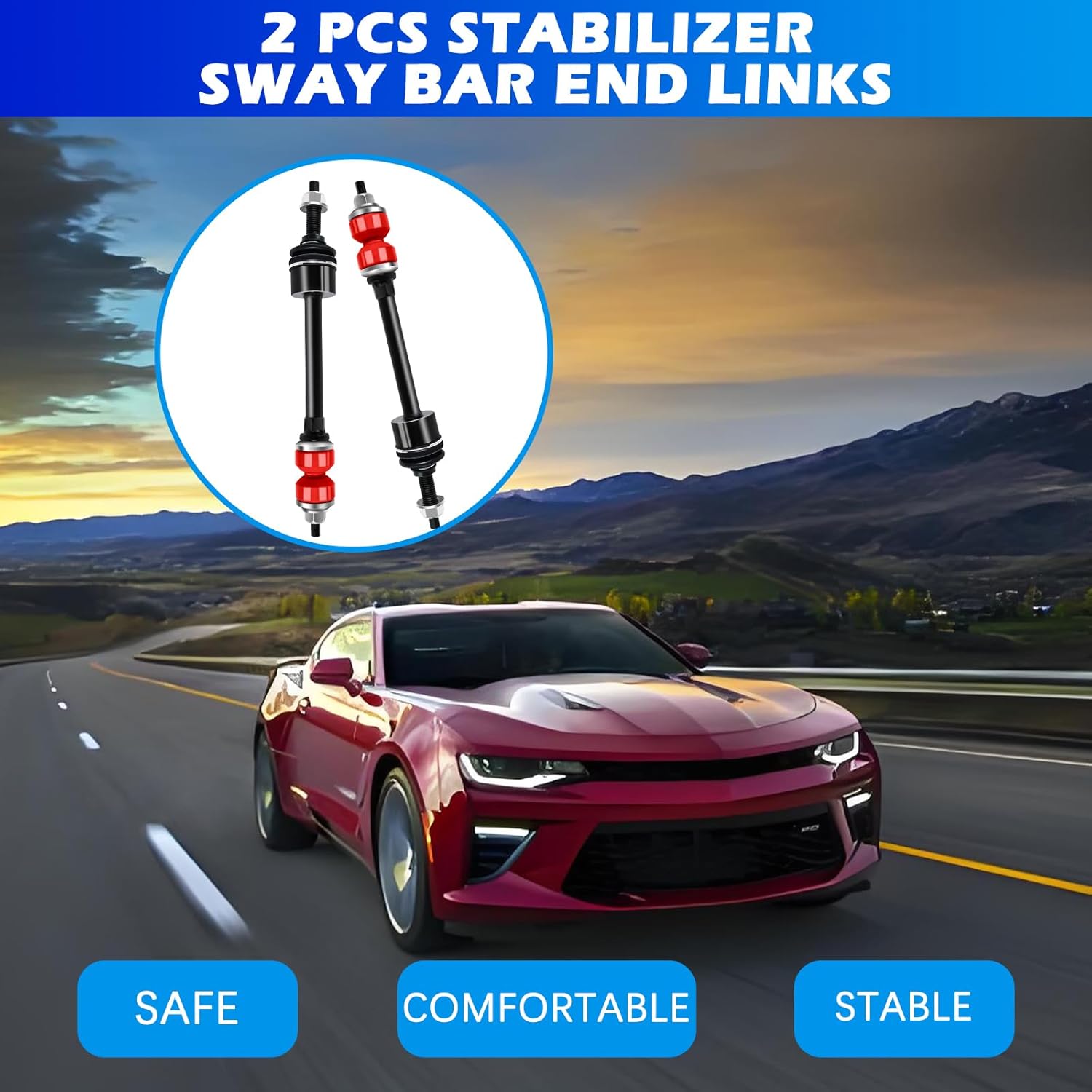 2Pcs Front Sway Bar Links Compatible with Dodge Ram 1500 4WD 2006-2018, Ram Classic 2019-2024 - Replaces K80894