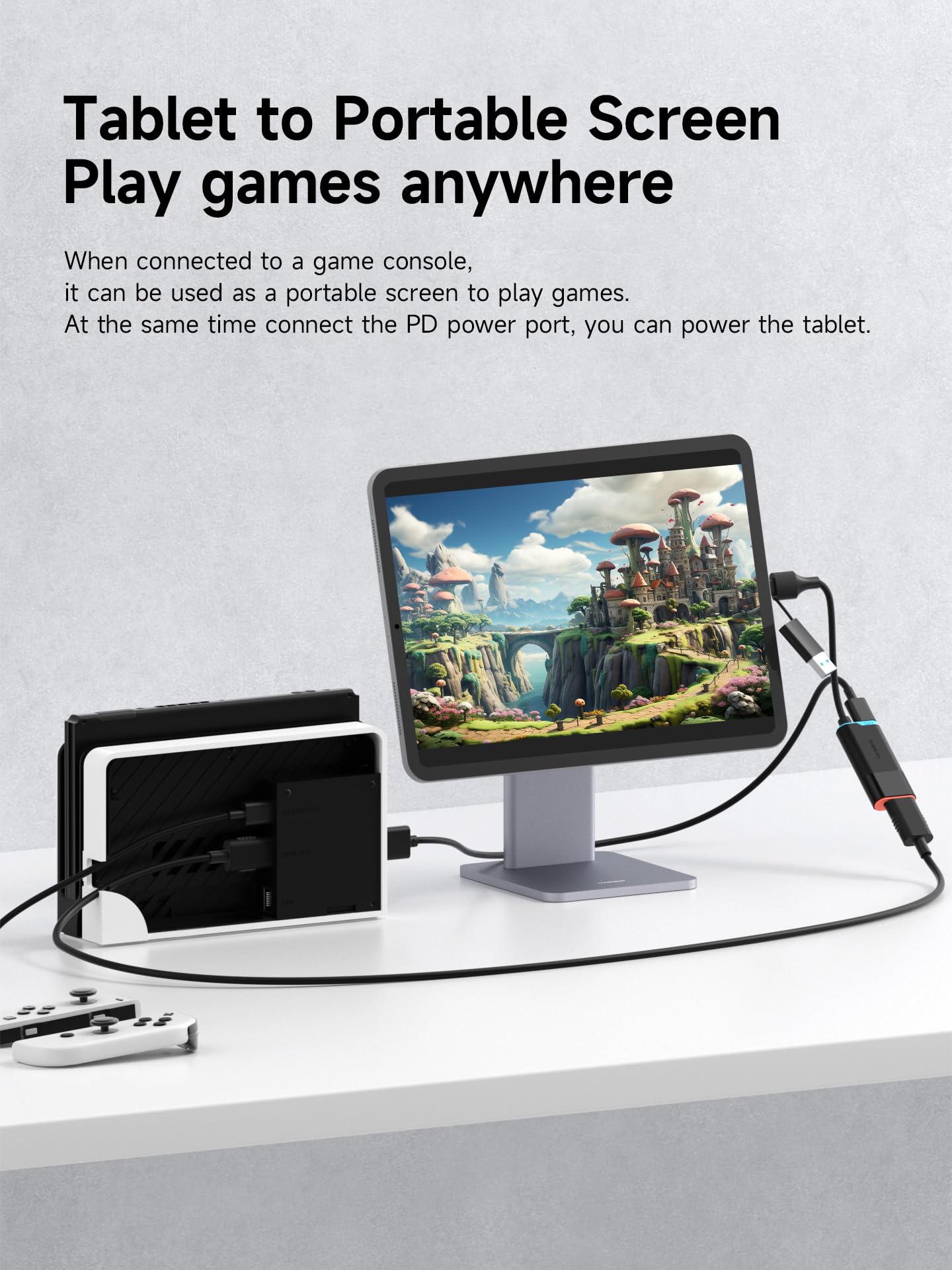 Hagibis Tarjeta de captura de video 2K a 30Hz con 100W PD, HDMI a USB A/USB C cable de captura 1080P @60fps YUY2 MJPEG MS2130 para Quest 3 2 Pro VR Switch2 PS4/5 transmisión en vivo, juegos
