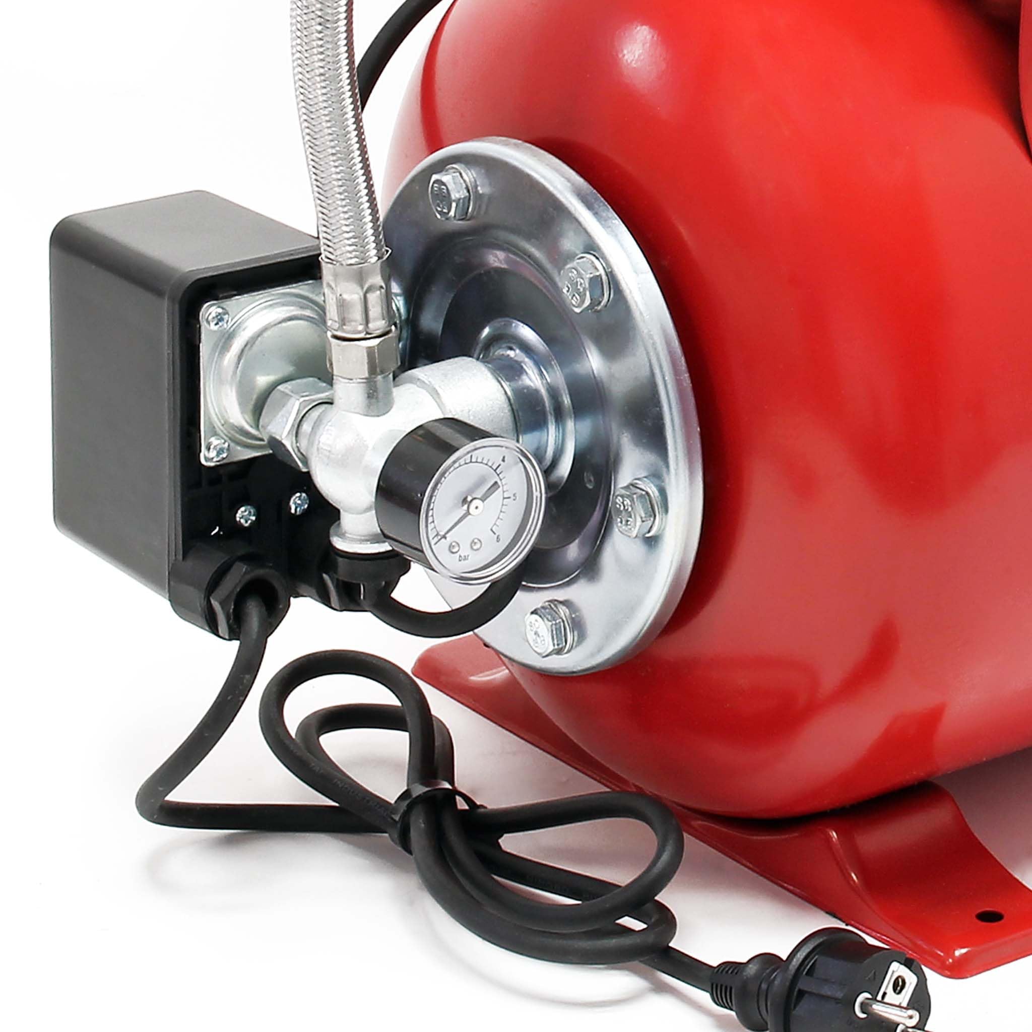 Wiltec pompa ogrodowa 1000W 3500l/h z wyłącznikiem ciśnieniowym i manometrem pompa wodna zbiornik ciśnieniowy zbiornik ciśnieniowy pompa irygacyjna pompa wody użytkowej pompa wody deszczowej wodociągi