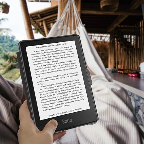 Miniatura 6 de Miimall Compatible con Kobo Clara 2E - Funda de piel sintética magnética de piel sintética con función de encendido y apagado automático, ultrafina