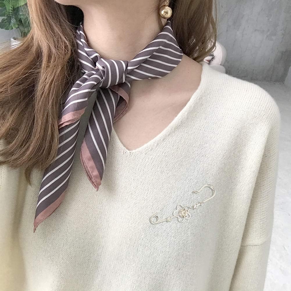 PH PandaHall 6pcs Brooch Pins Brooches Rhinestones Flower Heart Safety Pin Brooch Jewelry for Women Scarf Lapel Collar Sweater Hat Christmas Valentine's Gifts : Clothing, Shoes & Jewelry