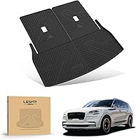 LASFIT Custom Trunk Mat & Backrest Mats for Lincoln Aviator 2020-2026 - All-Weather TPE Cargo Liner, Black, Easy Clean