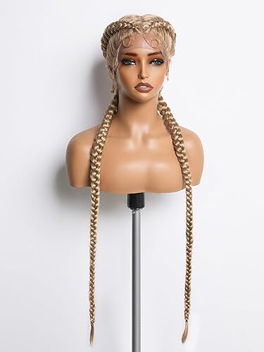 GORGIUS French Braided Wig 613 Blonde Knotless Braided Lace Front