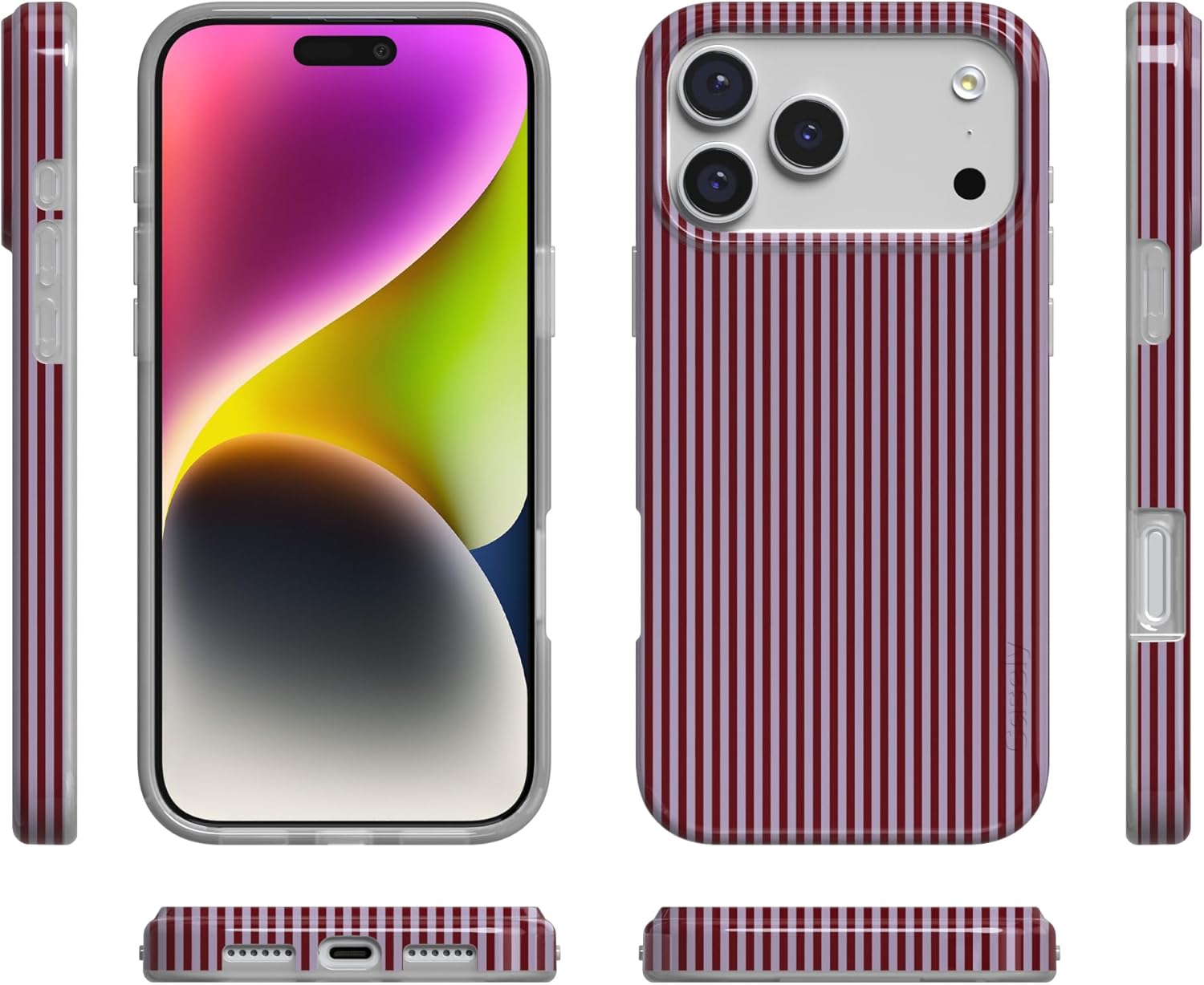 Casely iPhone 17 Pro Max Case | Stripes and the City | Tiny Pinstripe | Compatible with MagSafe | Classic Ultra Slim Design