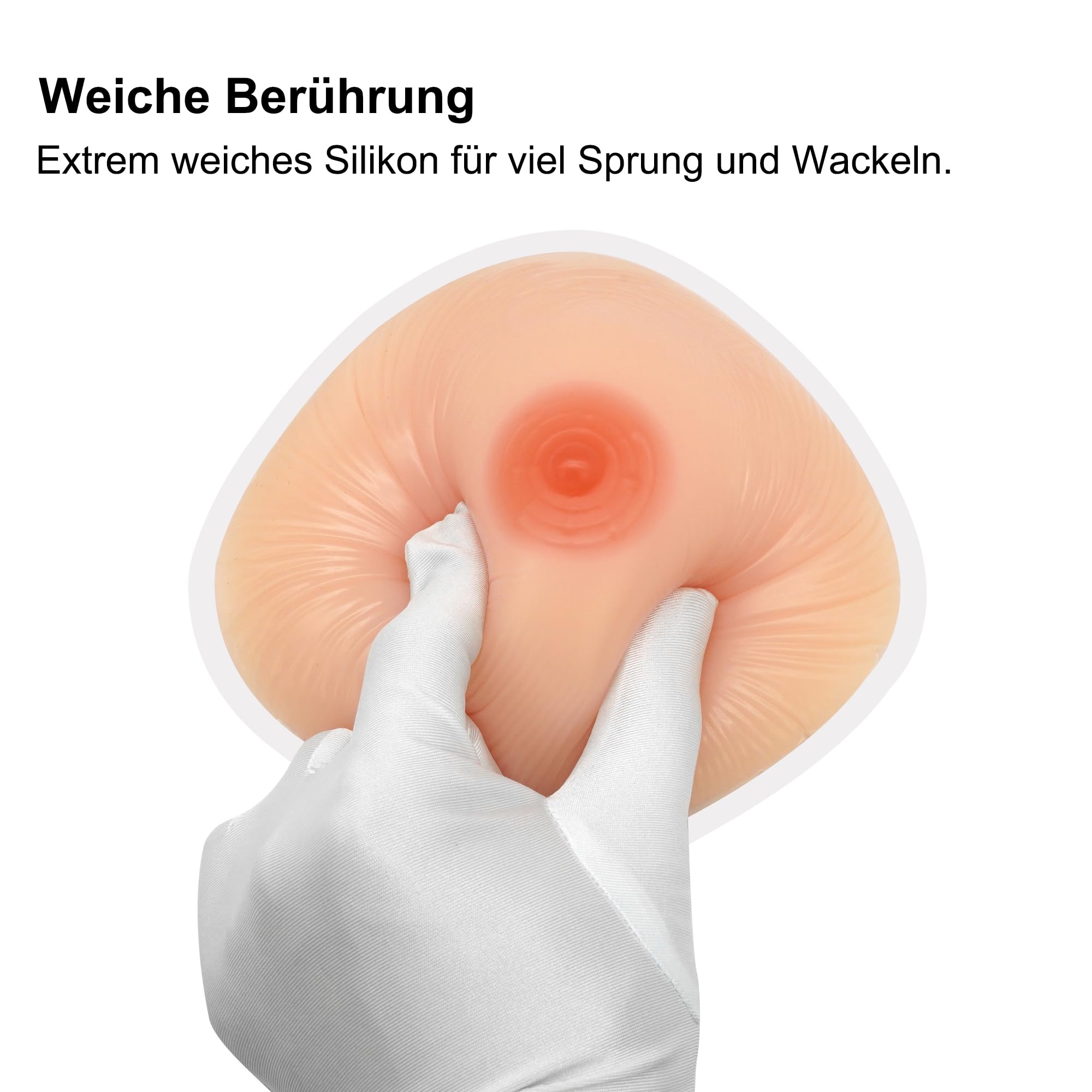 ELMIKA Triangel Silikon Brustformen Falsche Brustprothesen Gefälschte Brüste für Crossdresser Transgender Cosplay Mastektomie, C Cup 800g/Paar