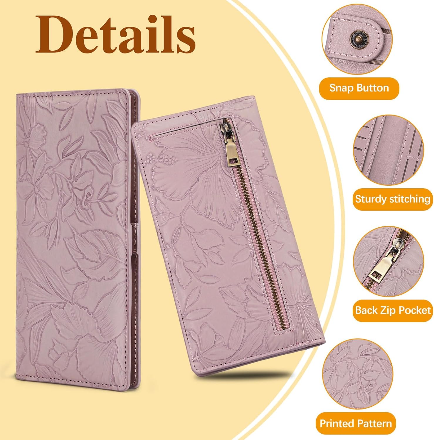 FALAN MULE Ultra Slim Thin Wallet for Women Bifold Leather RFID Blocking Designer Credit Card Holder - Image 4