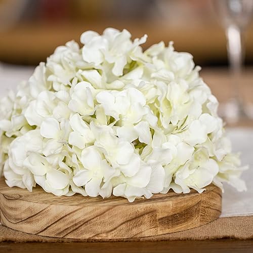 Miniatura 3 de LuLuHouse - Cabezas de hortensias de seda con tallos artificiales a granel de flores para manualidades, centro de mesa de boda, decoración para el
