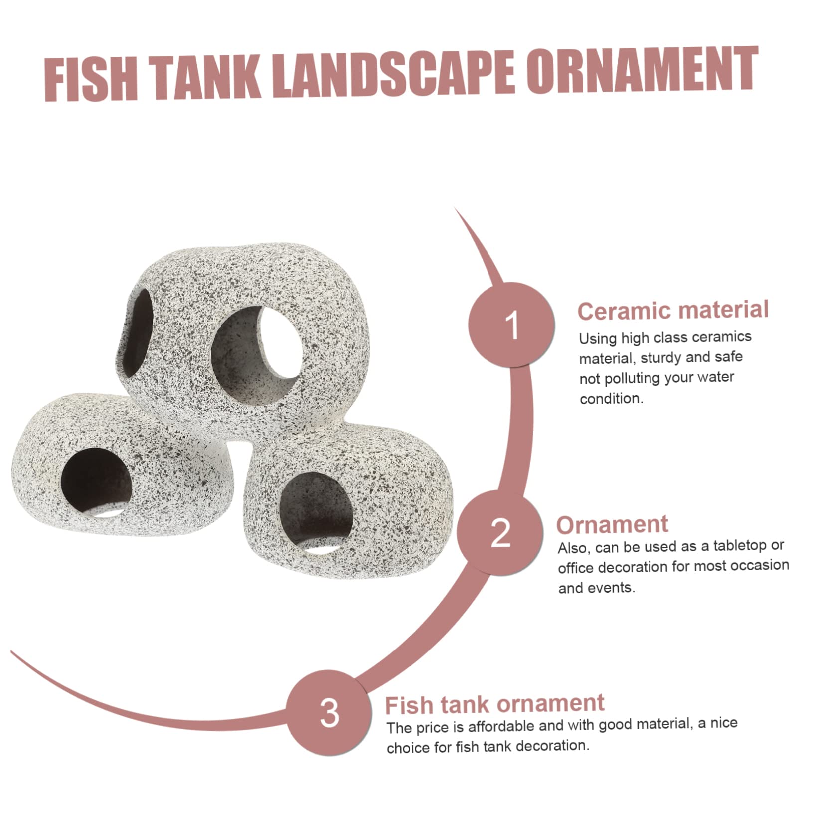 YARNOW 3 Piezas De Casa De Escondite para Peces Acuario Pecera Robot Cueva para Peces Escondite para Peces Cueva Red para Peces Cueva para Cría De Peces Cueva para