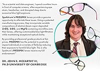 Vista 8 de Prospek Blue Light Blocking Glasses – Clear Lens for Office&Work, Yellow/Amber Lens - Evening Use, Reduce Eye Strain, Unisex