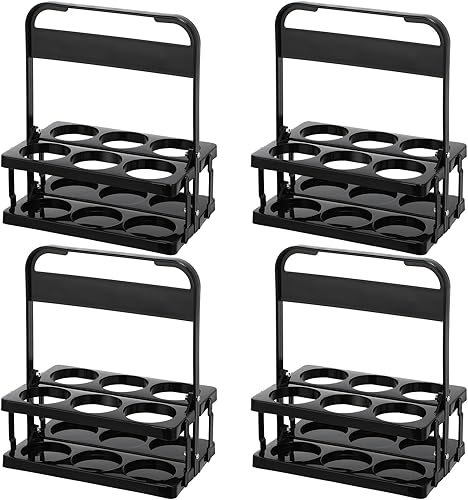 Sliner Portabebidas portátil de plástico para bebidas, 4 piezas, reutilizable, portavasos, plegable, soporte para entrega de bebidas con asa para