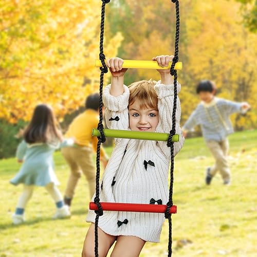 Miniatura 5 de Escalera de cuerda de escalada, juegos de columpio para niños, accesorios de entrenamiento de escalador, accesorio para interiores y exteriores,