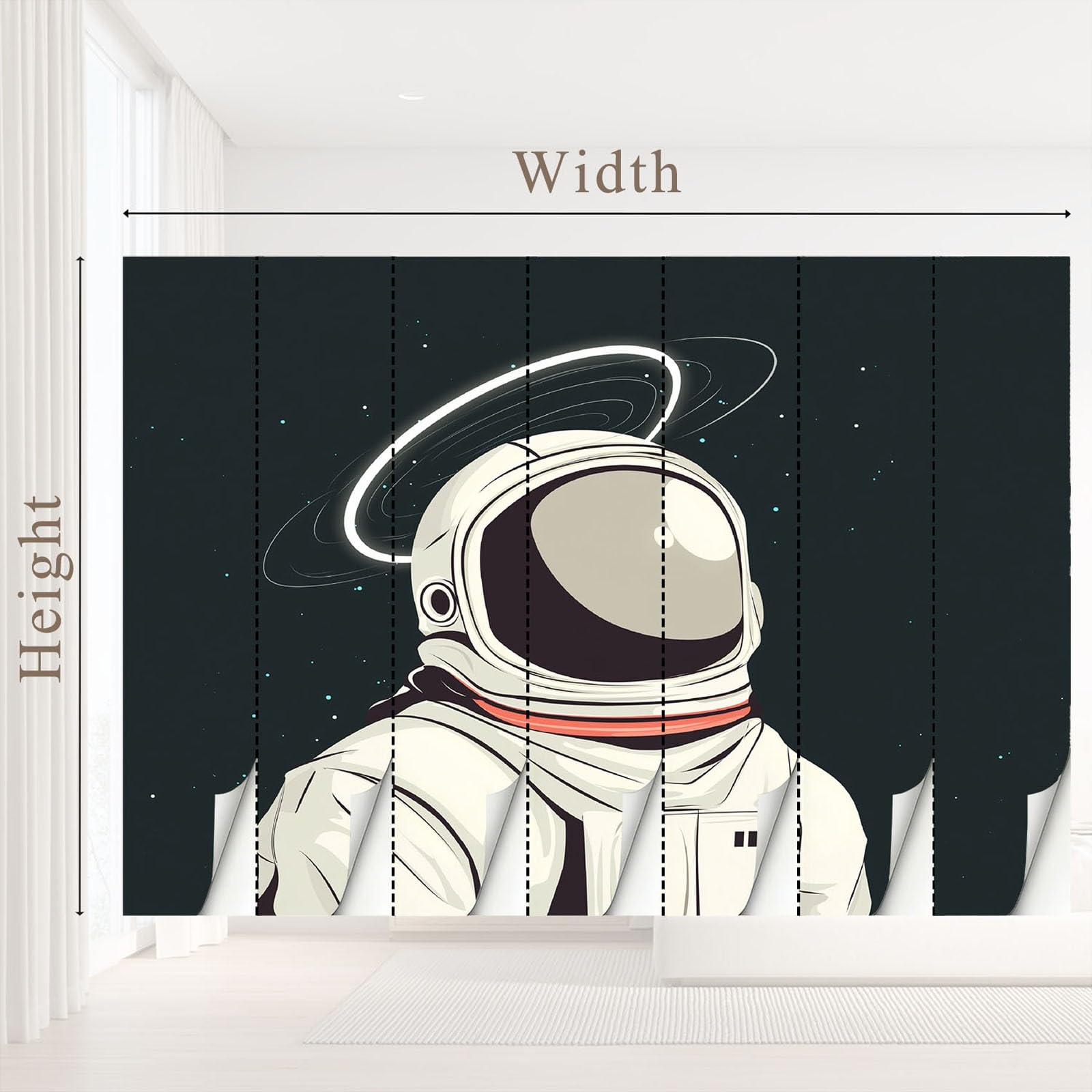 Fototapeta z włókniny w stylu vintage, grafika powierzchniowa, czarny, gwiaździste niebo, światło i cień, 350 x 256 cm, tapeta ścienna, tapeta na fizelinie, tapeta do pokoju młodzieżowego, biura