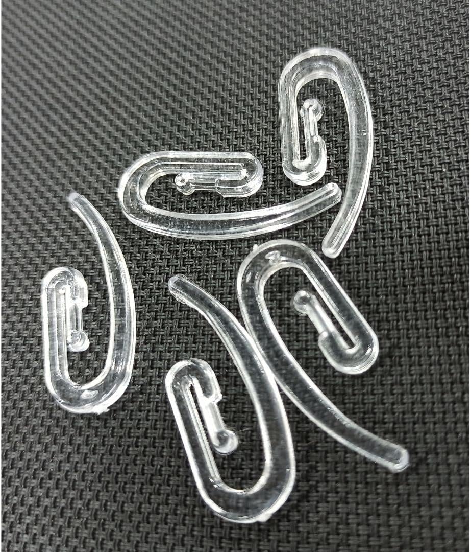 FAPBADRI Transparent Hook for Curtain Channel/Track - Plastic - 200 Pieces