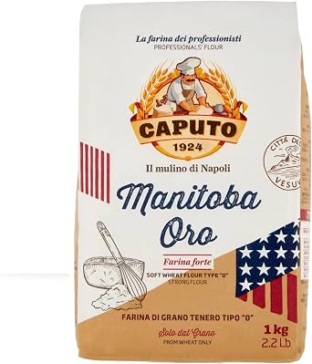 Italian Gourmet Manitoba Oro Weizenmehl Type 00 – 20 x 1kg Vorteilspack Profi-Mehl (Farina Forte) für Pizza Napoletana Focaccia Brot & lange Teigführung + Italian Gourmet Polpa