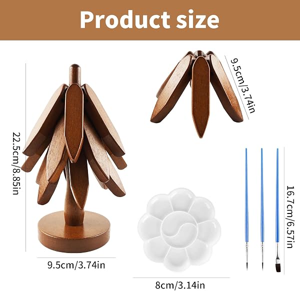 BDHYYM 23 cm de madera de árbol de Navidad resistente al calor, posavasos plegable para sartenes de cocina, ollas, sartenes, cubiertos y tazas - 2