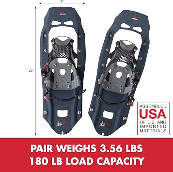 MSR Evo Trail Snowshoes, 22 Inch Pair, Midnight