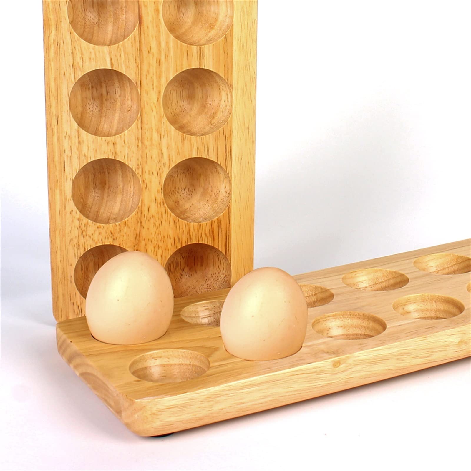 Eierbehälter für Kühlschrank Moderner 12-Zellen-Kühlschrank aus Holz, zweireihig, Eierregal, Zubehör, Eierbehälter