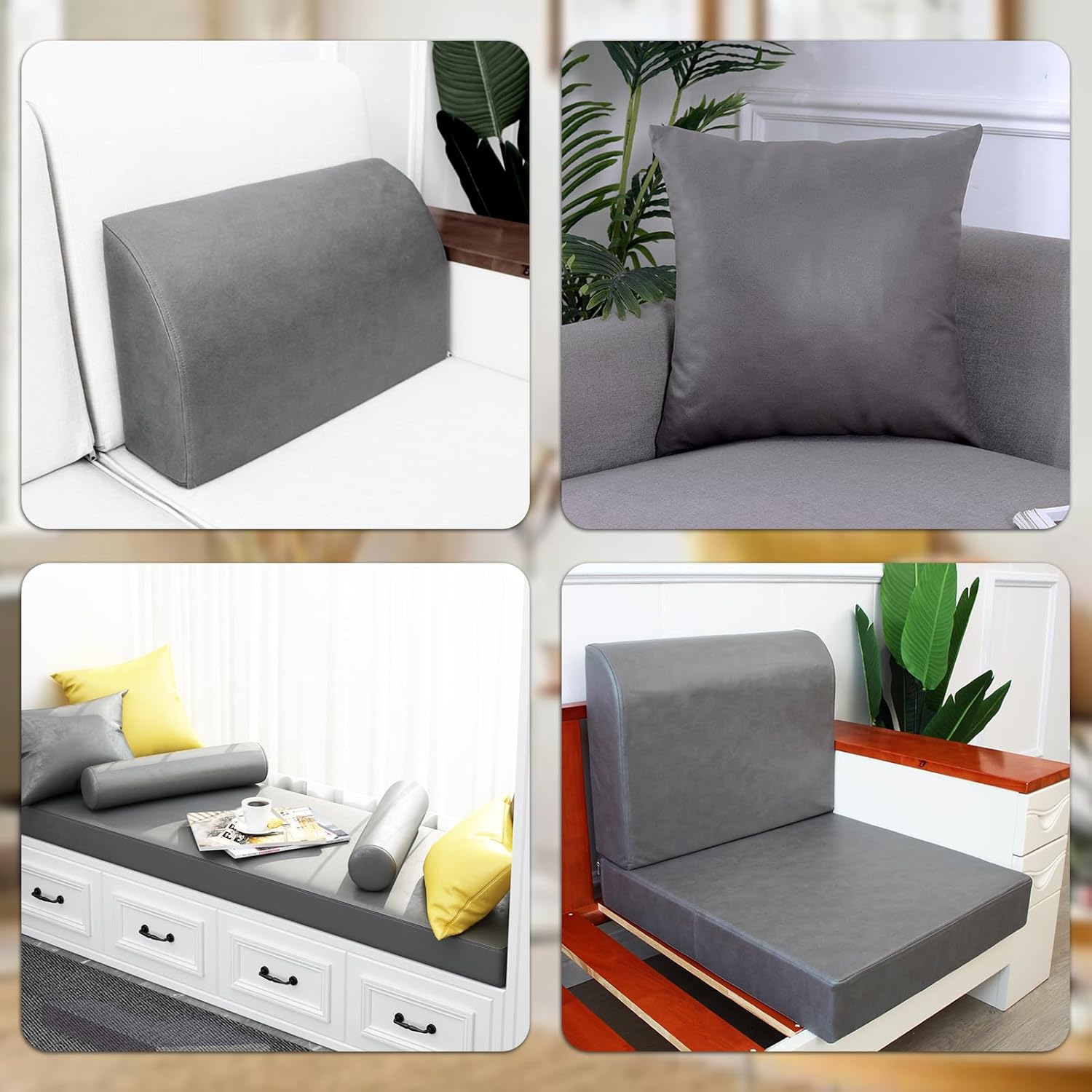Faux Leather Fabric, 58'' x 80'' (147cm x 200cm) Waterproof, Abrasion and Scratch Resistant Texture Faux Leather Fabric,1.1 mm