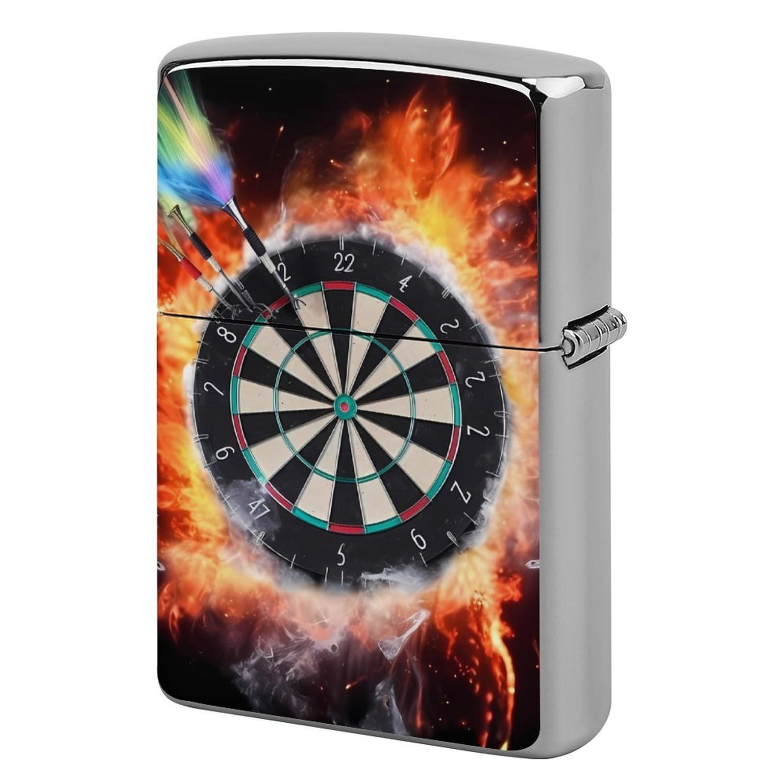 Dart Board Lighter Case Cover Vintage Metal Lighter Sleeve Reusable Lighter Protective Cover Decorative Lighter Holder Birthday Gifts for Men Women