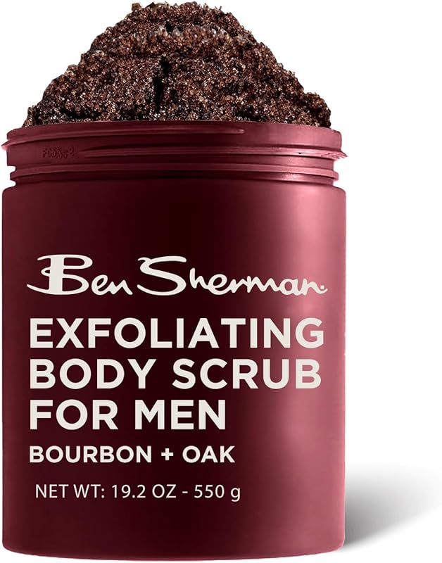 Ben Sherman Exfoliating Body Scrub For Men with Shea Butter Vitamin A and C, Moisturizing Hydrating Body Scrub for Healthy Skin