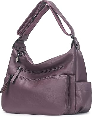 Artwell Fashion Crossbody Bag For Women Shoulder Bag Soft PU Leather Handbags Purses Multi Pocket Hobo Tote Bag