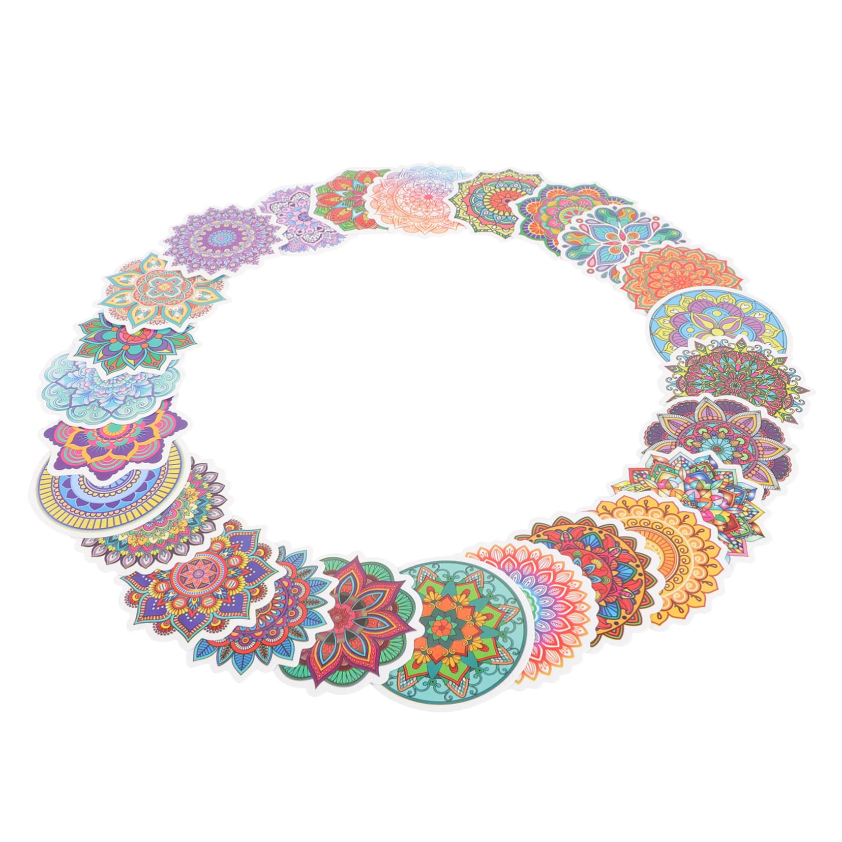 Abaodam 10sets Adesivi Mandala Decorativi Per Laptop Bottiglie e Valigie Di Stickers Colorati e Chic Per Scrapbooking e Regali Design Unici e Materiali Resistenti