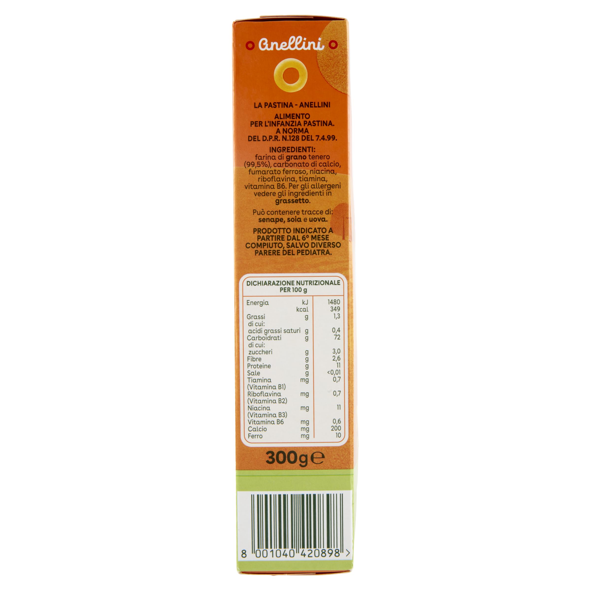 Plasmon Pastina Anellini - 300 g (12 Pezzi)