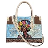 HUXYR Leather Handbag for Black Women, Custom Name Tote Bag, Mother's Day, Birthday & Christmas Gifts