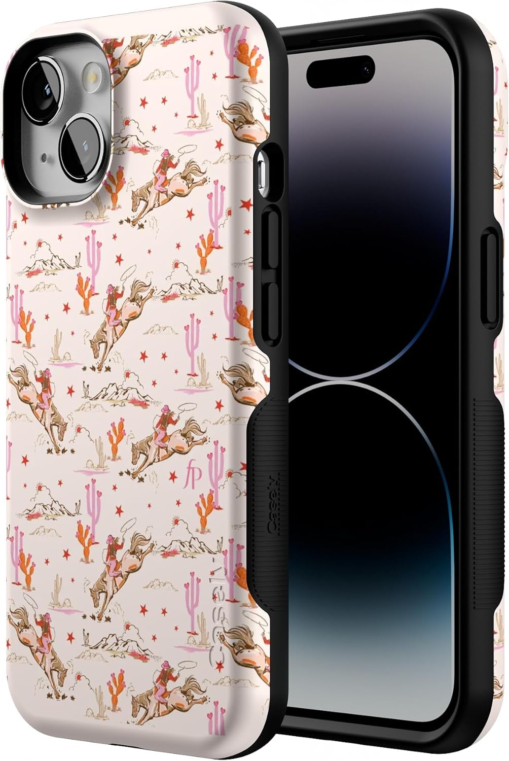 Casely iPhone 14 Case | Cowgirl Canyon | FashionPass x Casely | Bold Protective Design | Compatible with MagSafe