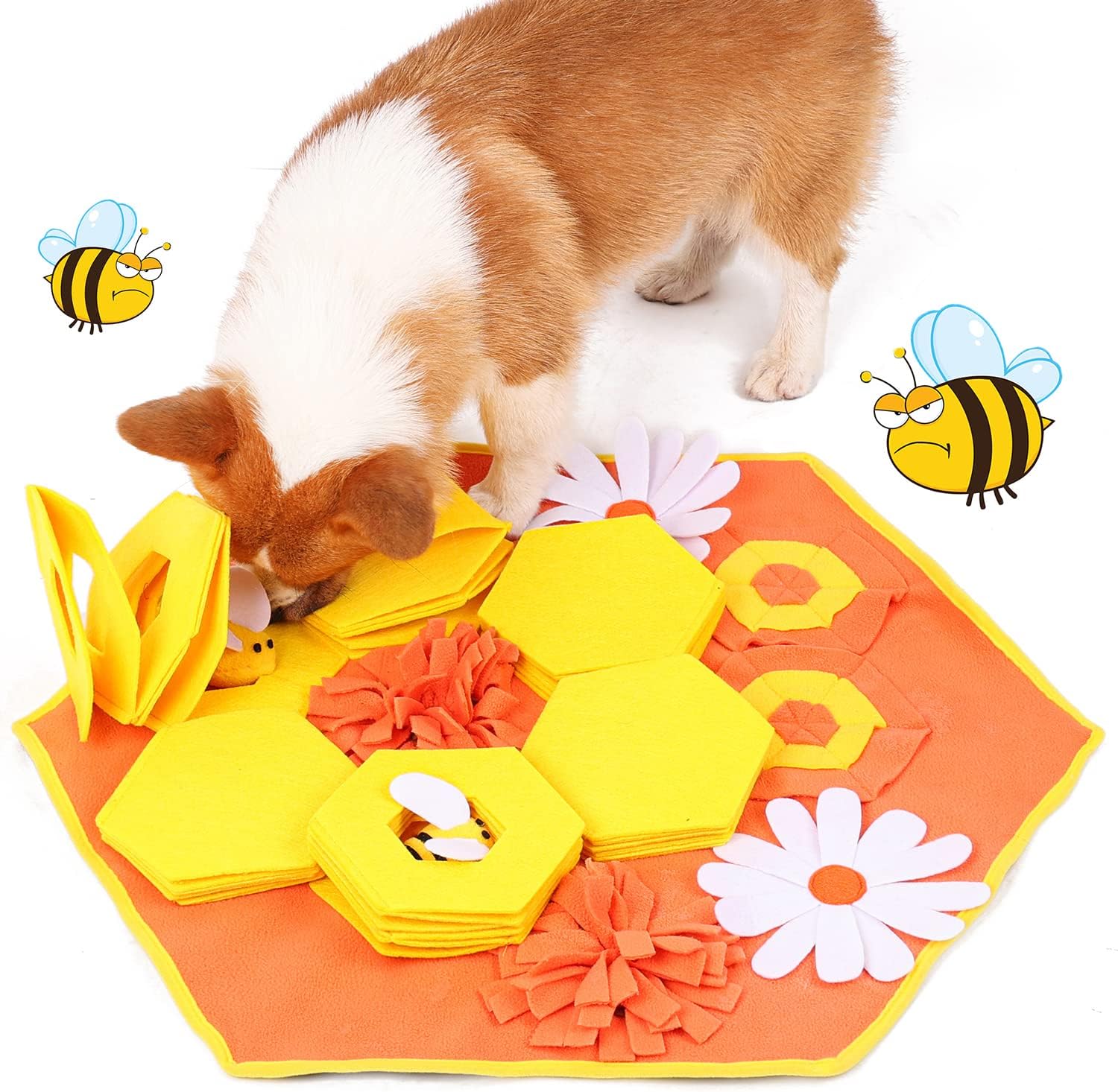 TRUSMATE Snuffle Mat for Dogs, 23.6" x 27.6" Dog Snuffle Mat, Sniff Mat Interactive Dog Puzzle Toys Slow Feeder and Interactive Ball…