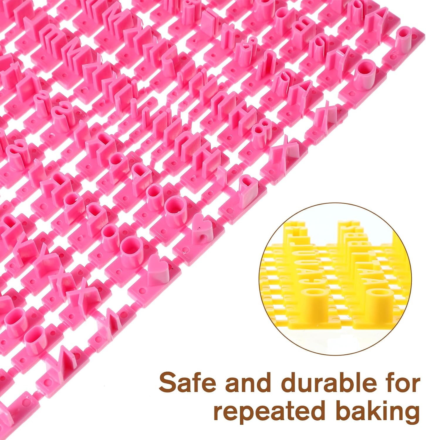JJUNW 225 Pcs Cookie Letter Number Stamp Set, Small Stamps Cookie Cutters