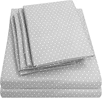 Vista 21 de Juego de sábanas de 4 piezas para camas individuales de 1500 hilos de microfibra de cepillado fino con bolsillo profundo - 1 funda de almohada