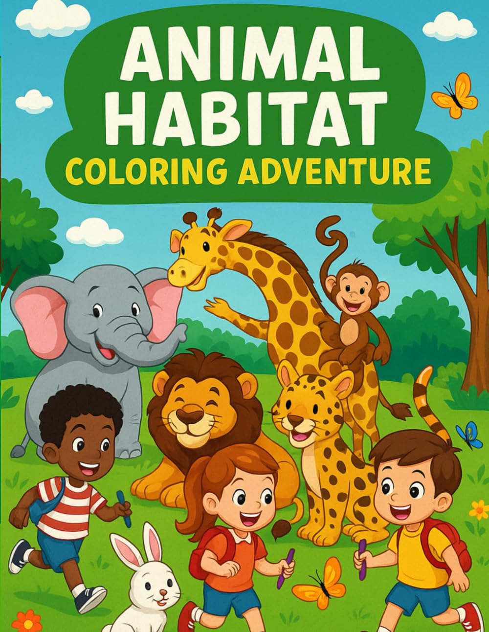 Animal Habitat Coloring Adventure: Animal habitat coloring book for kids