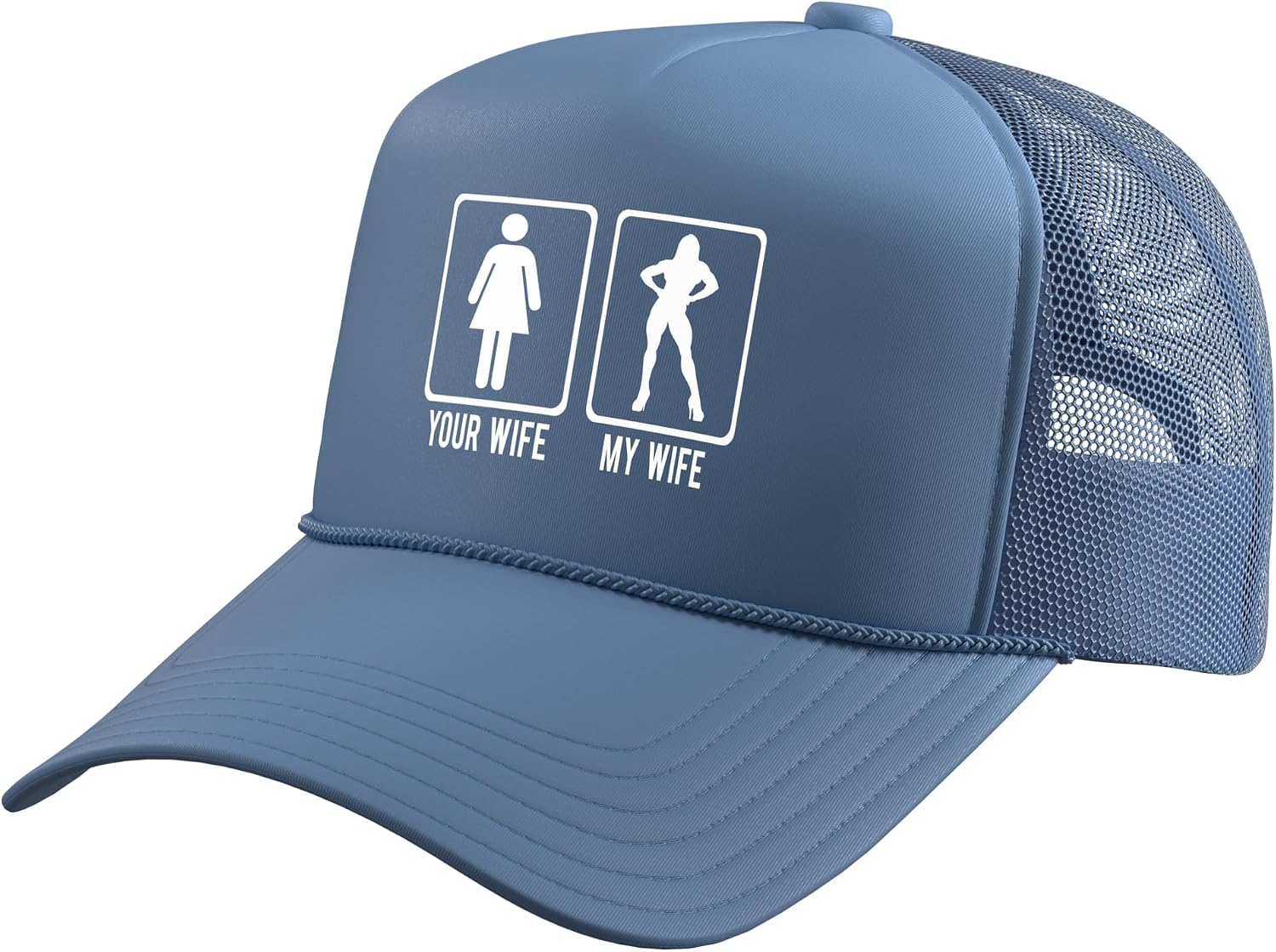 Your Wife Vs My Wife Weightlifting Bodybuilder Meme Trucker Hat with Adjustable Mesh Back