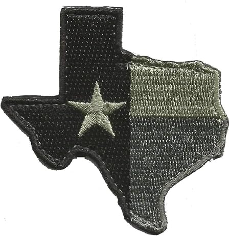 Die-Cut Tactical Texas Patch - Silver/ACU