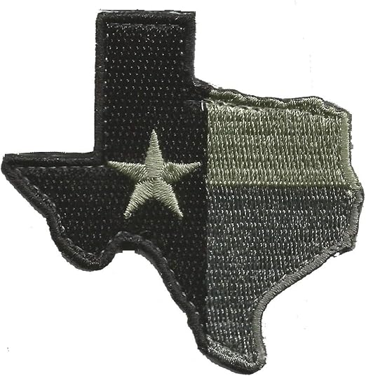 Die-Cut Tactical Texas Patch - Silver/ACU