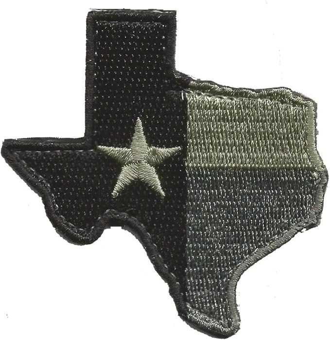 Die-Cut Tactical Texas Patch - Silver/ACU