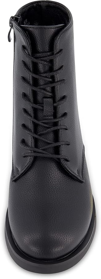 CUSHIONAIRE Women's Bespoke Lace-Up Ankle Boots - Memory Foam Insole, Side Zipper, Wide Widths Available
