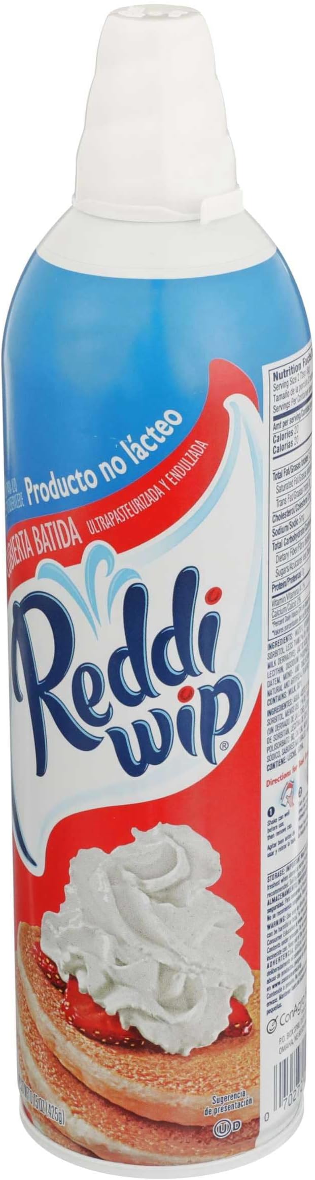 Reddi Whip Non Dairy Whipped Topping, 15 Ounce -- 12 per case.
