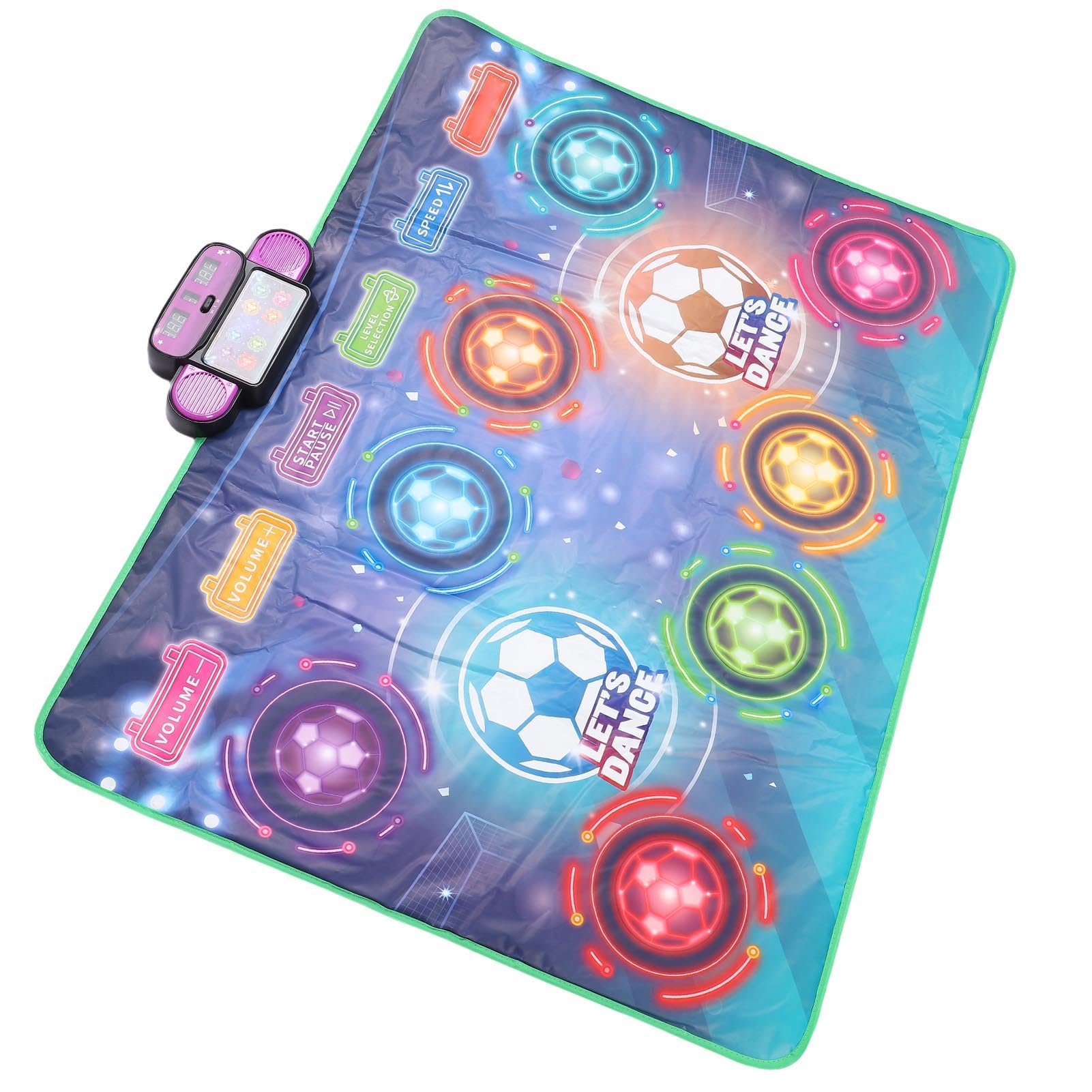 Alfombra de Baile Interactiva de Doble Jugador para Niños, Niveles Desafiantes, Ejercicio Físico, 41,5 X 31,5 Pulgadas