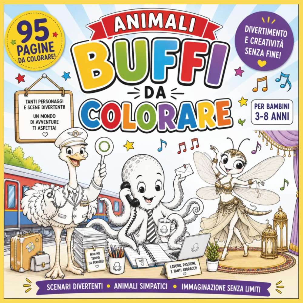ANIMALI BUFFI DA COLORARE