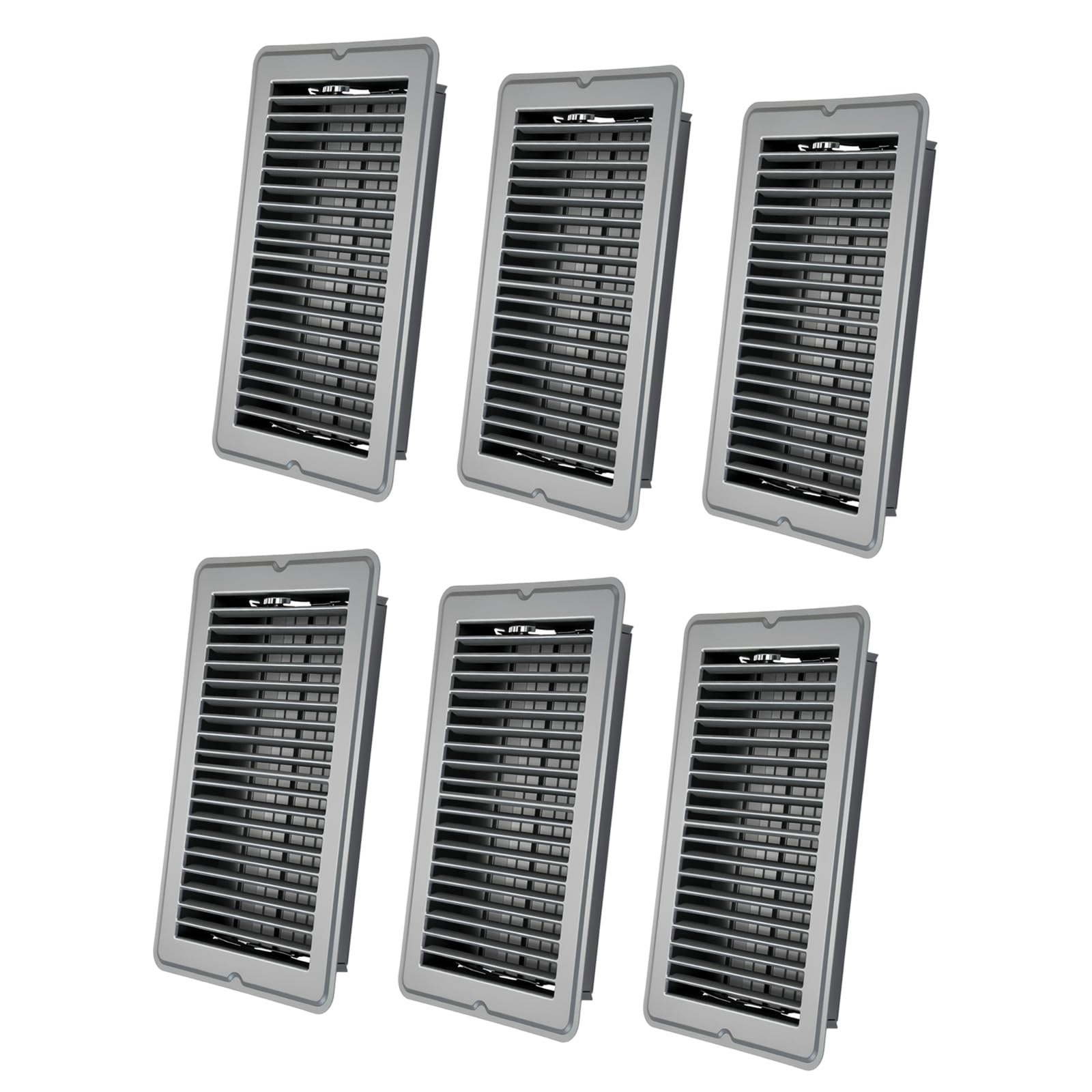 3 / 6pcs 4x10 Inch Floor Vent Covers Metal Air Registers Metal Floor Register Grilles Simple Installs for HVAC Systems Rustproof Register