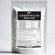 Foozia Ziegenmilchpulver Reine Ziegenmilch Getrocknet Ohne Zusätze Für Mensch, Katzen & Hunde 225g