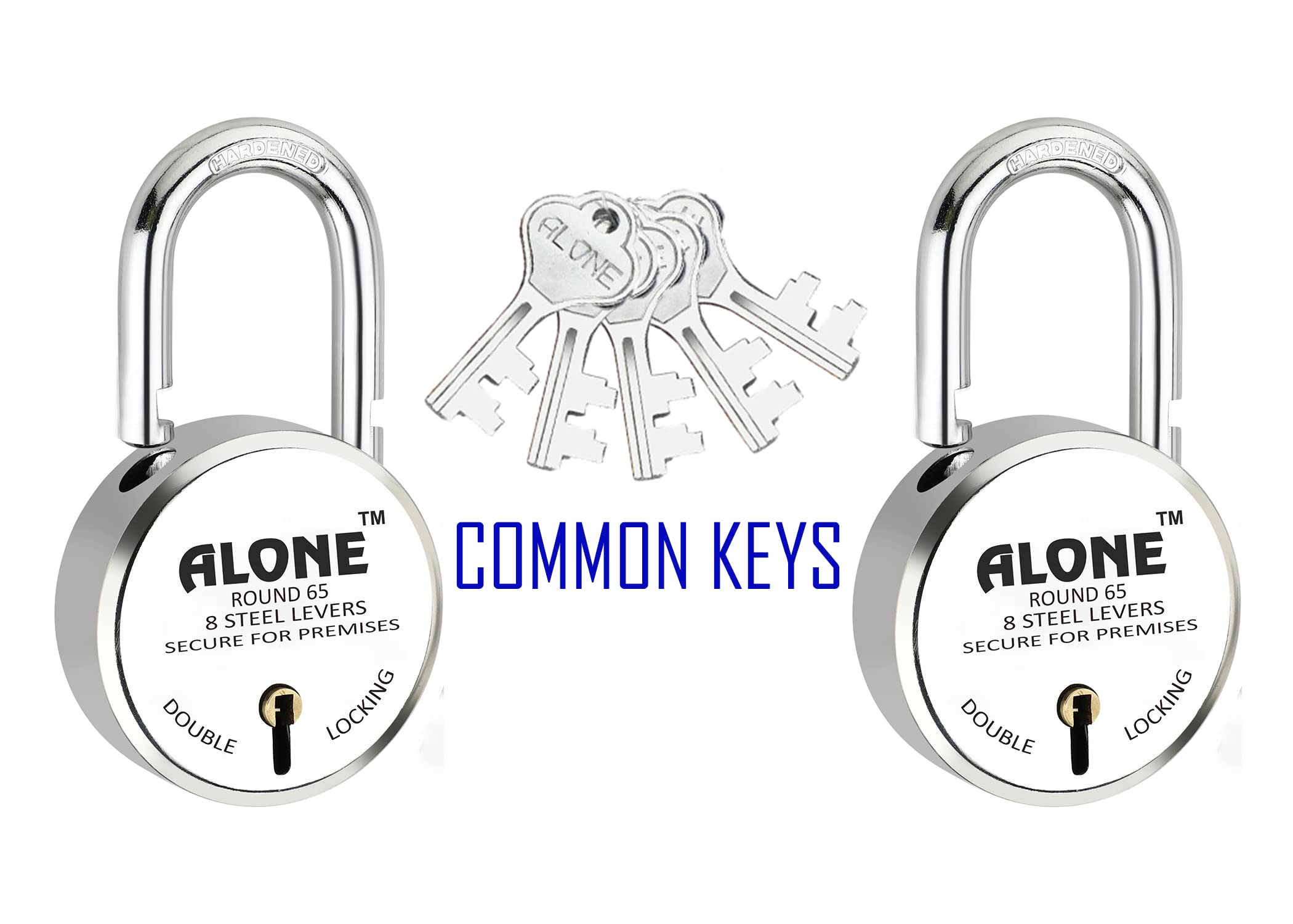 Alone Padlocks Small Size 50mm 6 Keys Lock | Hard Shackle Double Locking | Lock and Keys for Home Door Gate Shop Shutter Office, Chrome Finish Rust Resistance | Made in India (Pack of 01) — Amazon image 13