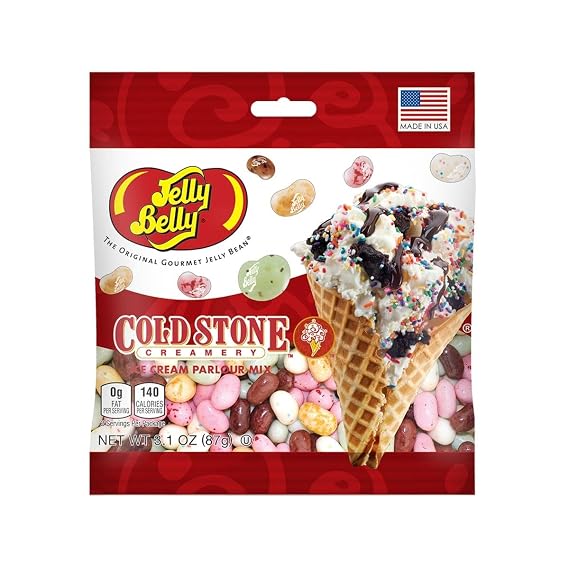 Jelly Belly Cold Stone Ice Cream Parlor Mix Jelly Beans, 3.1 oz Grab & Go Bag
