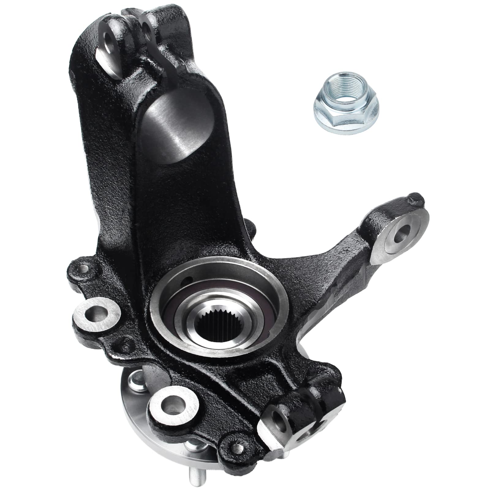 Steering Knuckle Wheel Hub Bearing Assembly Front Right Passenger Compatible with Focus 2012 2013 2014 2015 2016 2017 2018 BR935006LK