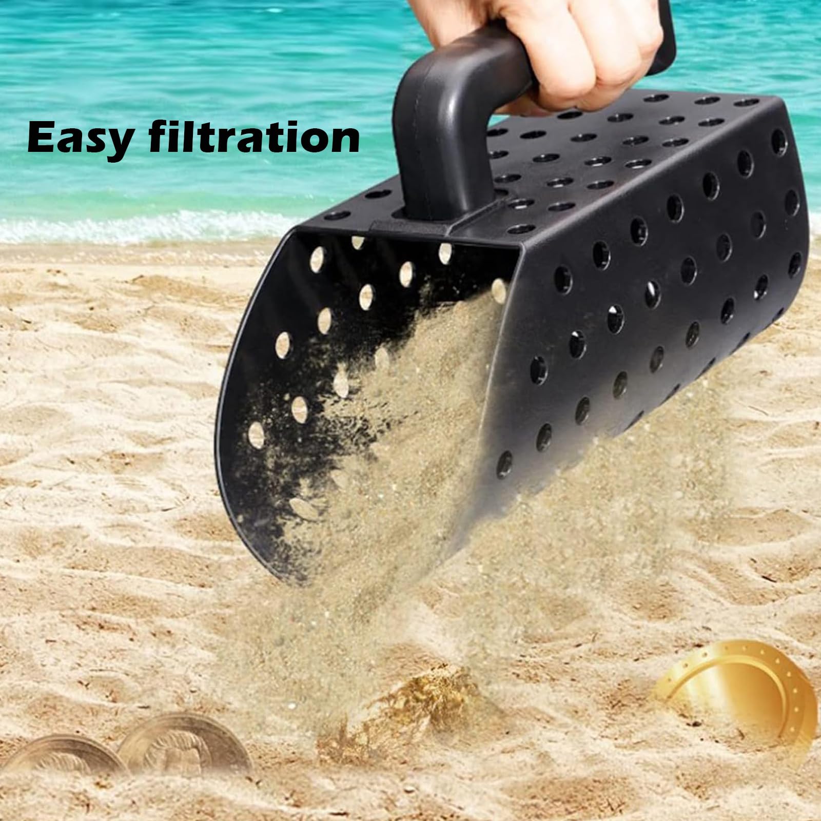 détecteur de métaux Set de pelles à Sable, Set de pelles pour la détection de métaux et Le Jardinage, Accessoires pour Creuser la Plage, pelles pour détecter Les métaux, Creuser sur la Plage
