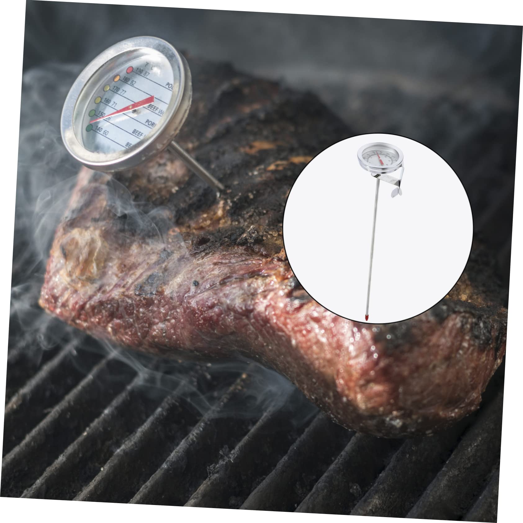 Termómetro Digital de Cocina Inoxidable con Lectura Instantánea para Alimentos para Freír Asar y Cocinar Casa