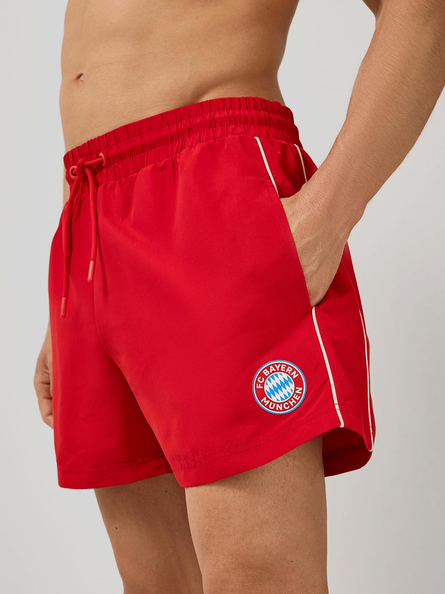 FC Bayern München I Badehose I Badeshort Essentials I Herren I Rot