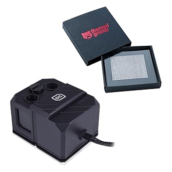 Alphacool Eisbaer Pro ES Solo Full CPU Water Block and Pump with Thermal Grizzly KryoSheet 33x33mm for AMD AM5 CPU Bundle